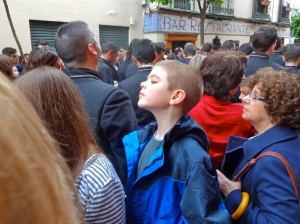 Cute kid watching the processions!